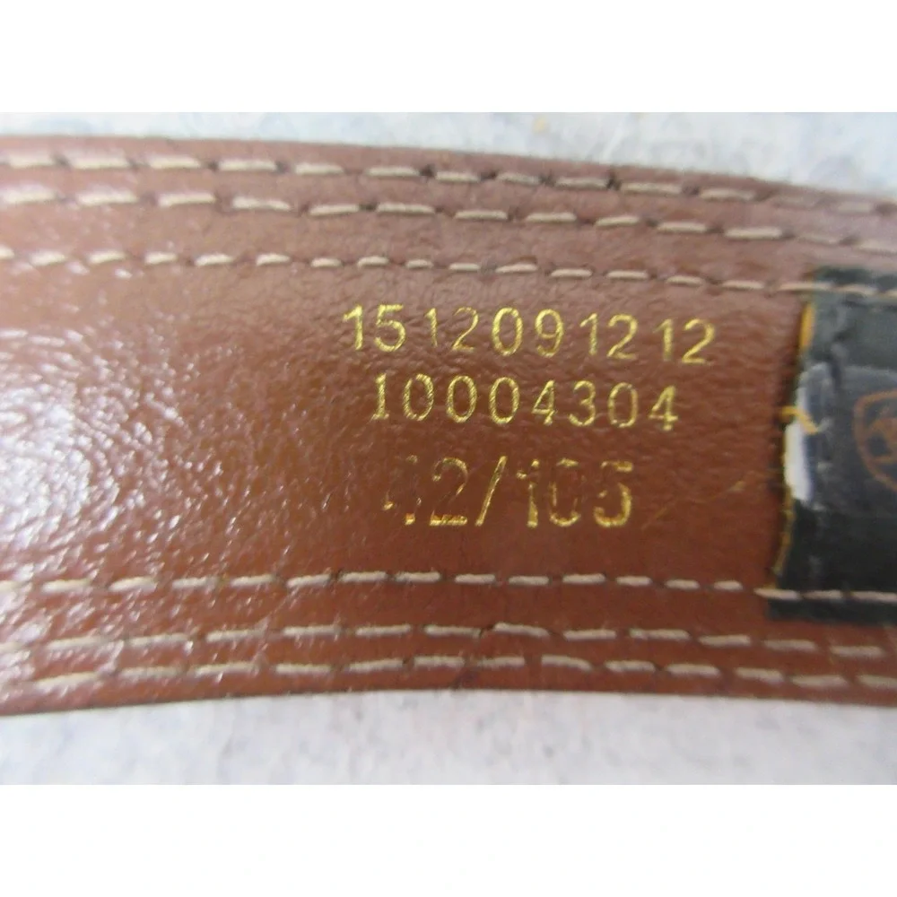 Ariat Grip Strip Brown Full Grain Leather Belt Men 42 Western Workwear Casual